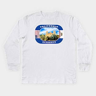 California, Glendale City, USA Kids Long Sleeve T-Shirt